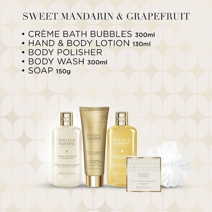 detail Baylis & Harding Mandarin & Grapefruit Dárkový set v kabelce, 6dílný