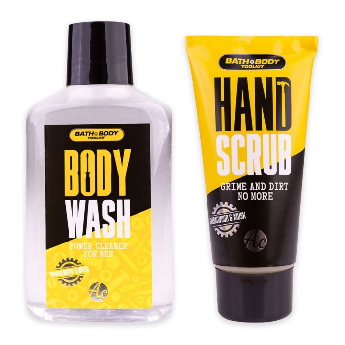 detail Accentra Bath & Body Toolkit v pouzdře ve tvaru pneumatiky, 16x5cm
