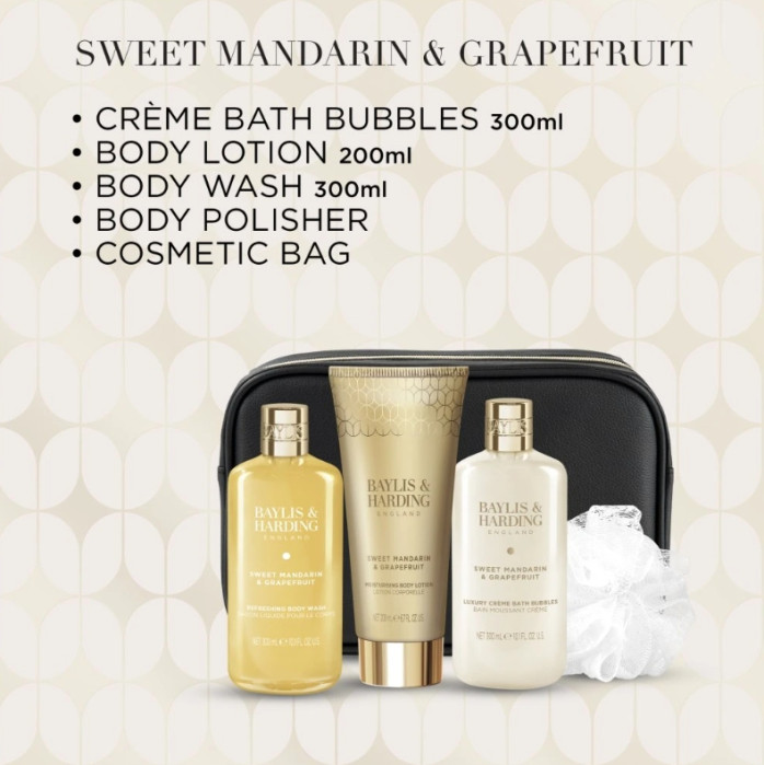 detail Baylis&Harding Mandarin & Grapefruit Dárková sada v taštičce 6dílná
