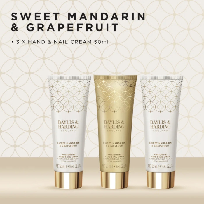 detail Baylis&Harding Mandarin & Grapefruit Dárková sada krémů na ruce, 3x 50ml