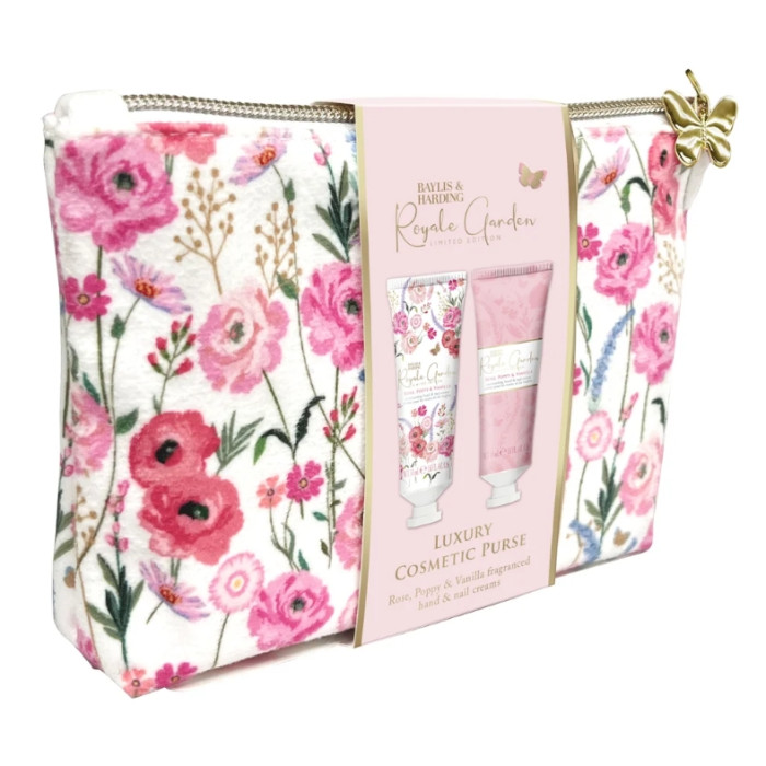 detail Baylis&Harding Royal Garden, sada krémů na ruce v taštičce, 3dílná