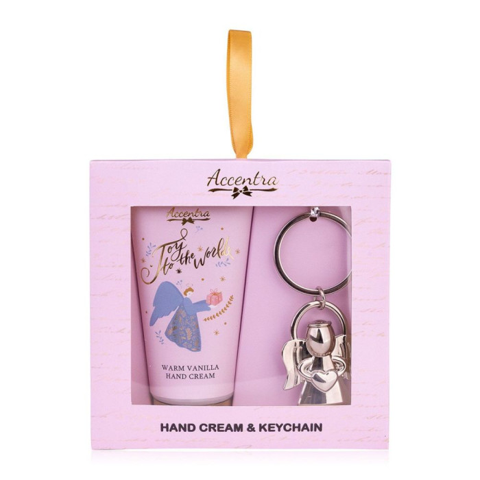 detail Accentra Angel, dárková sada klíčenky a krému na ruce 60ml