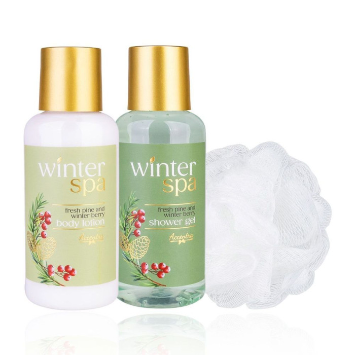 detail Accentra Winter Spa, dárková sada s kosmetickou taštičkou, 4dílná