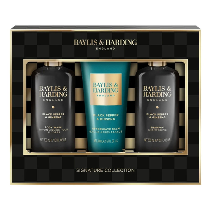 detail Baylis&Harding Černý pepř & ženšen, dárková sada péče o tělo, 3dílná