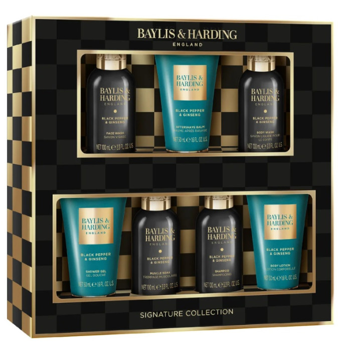 detail Baylis&Harding Černý pepř & ženšen, dárková sada péče o tělo, 7dílná