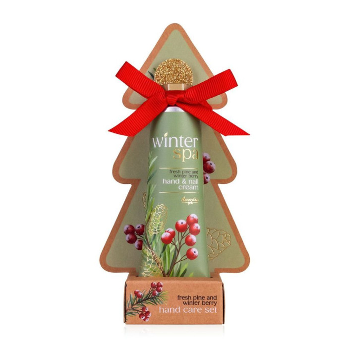 detail Accentra Winter Spa, dárkový set krému na ruce 30ml a pilníčku