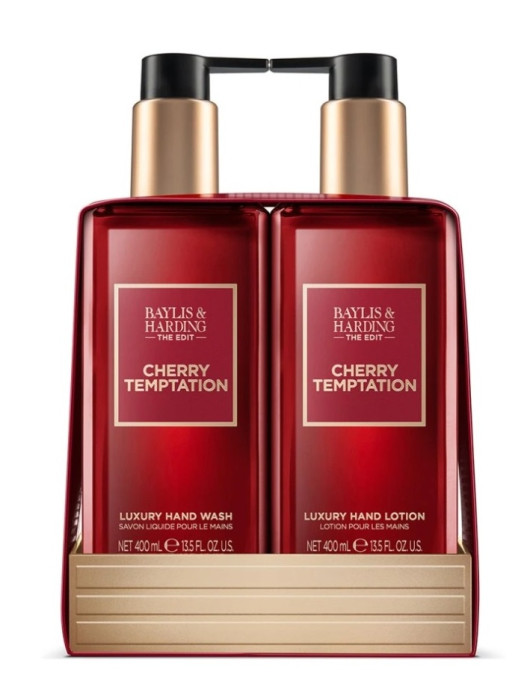 detail Baylis&Harding Tekuté mýdlo+krém - Cherry Temptation, 2x 400ml