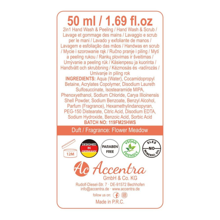 detail Accentra Garden Dreams Mýdlo & peeling na ruce, 50ml
