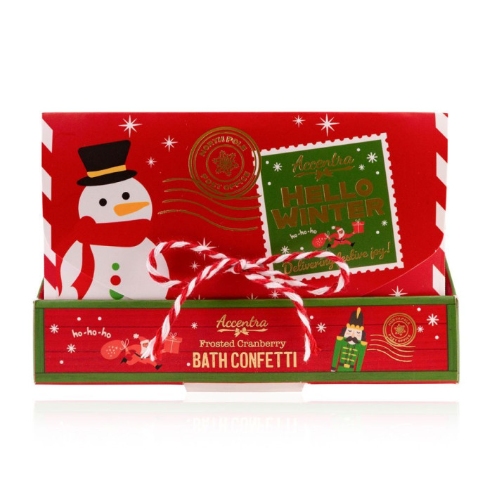 detail Accentra Hello Winter, konfety do koupele v dopisním balení 10g