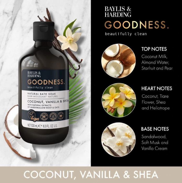 detail Baylis&Harding Pěna do koupele 500ml - Goodness Coconut, Vanilla & Shea