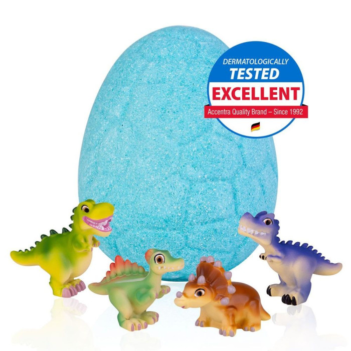 detail Accentra Koupelová bomba pěnivá KOOLKIDZ s překvapením dinosaurus Jablko 160g