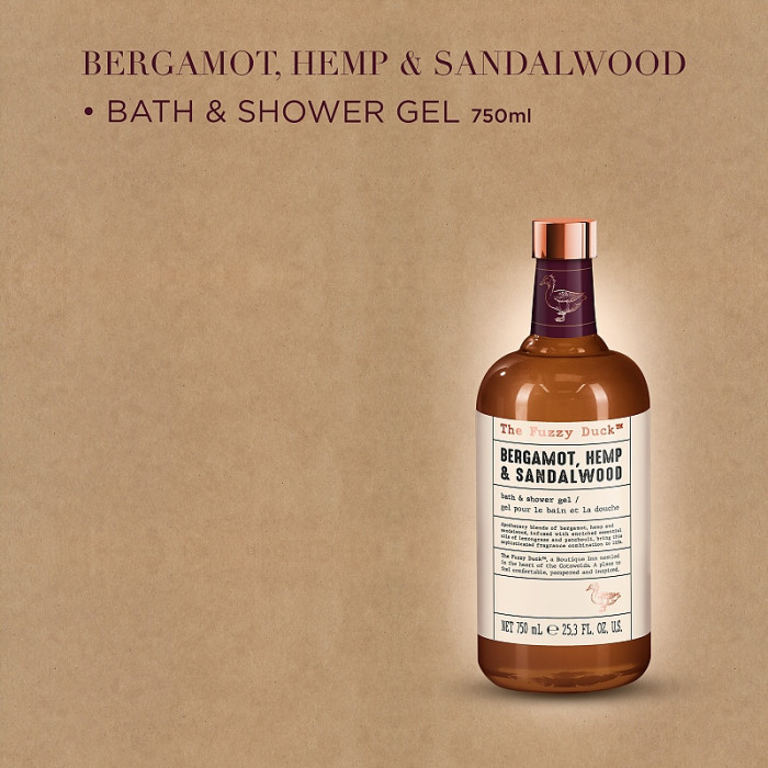 detail Baylis&Harding Bergamot, Hemp & Sandalwood, sprchový gel 750ml