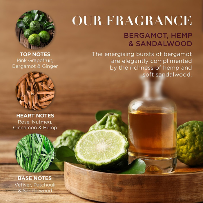 detail Baylis&Harding Bergamot, Hemp & Sandalwood, sprchový gel 750ml