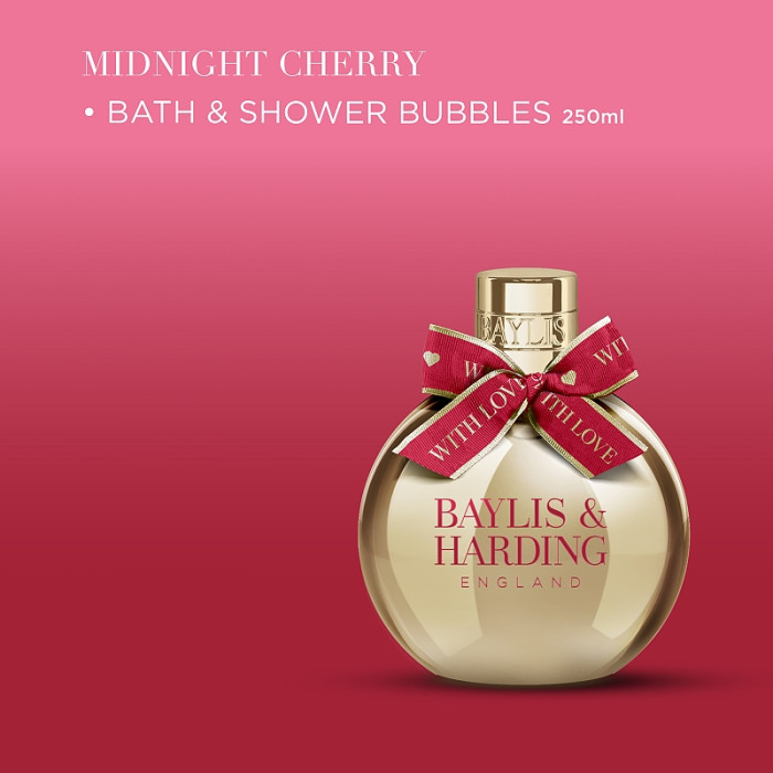 detail Baylis&Harding Midnight Cherry, pěna do koupele 250ml