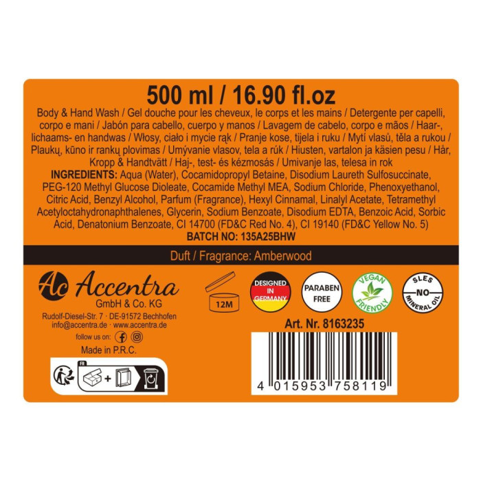 detail Accentra Mýdlo na tělo i ruce Men's collections - Pivní soudek, 500ml