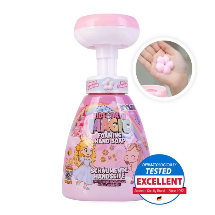 detail Accentra KoolKidz Tekuté mýdlo s pěnovou pumpičkou, 310ml