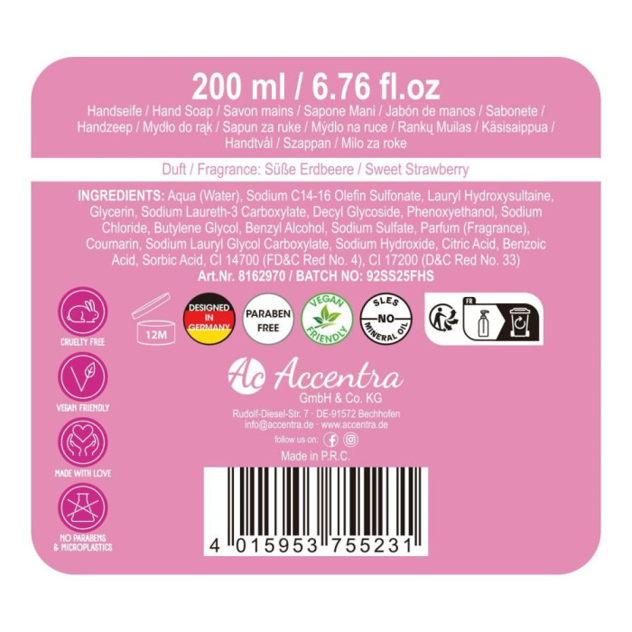 detail Accentra KoolKidz Tekuté mýdlo s pěnovou pumpičkou, 310ml