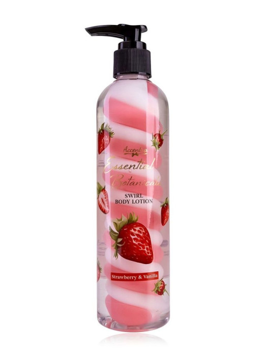detail Accentra Tělové mléko s dávkovačem 300ml - Jahody a vanilka