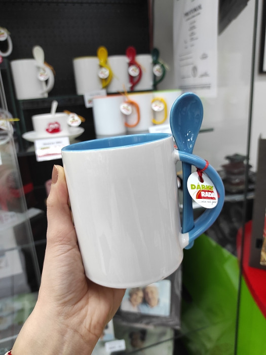 detail Fotohrnek STANDARD se lžičkou MODRÝ, 300 ml