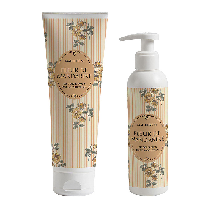 detail Mathilde M. - FLEUR DE MANDARINE, dárková sada péče o tělo, 2x 250ml