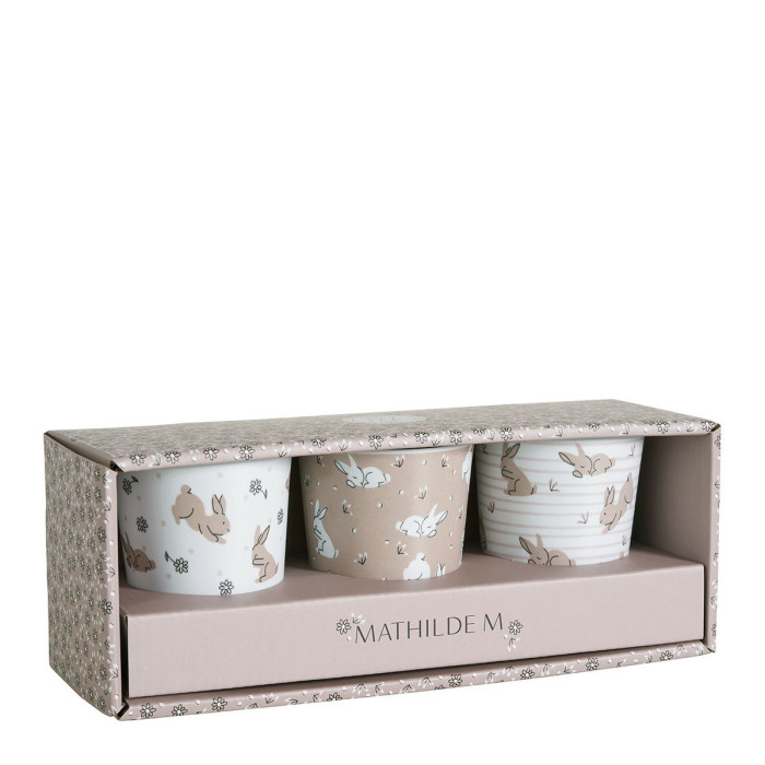 detail Mathilde M. - MY FIRST CUP Králíčci, set 3 kelímků