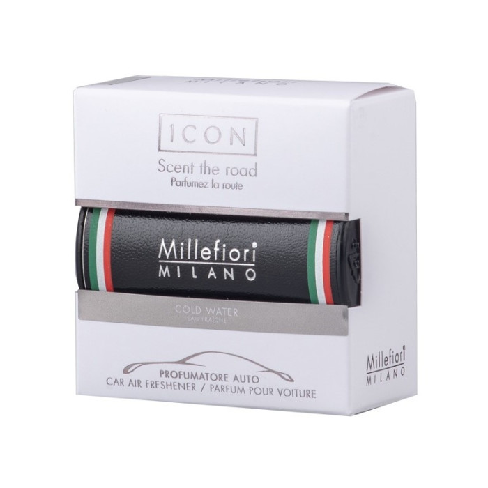 detail Millefiori Milano Icon COLD WATER, urban, vůně do auta 47 g