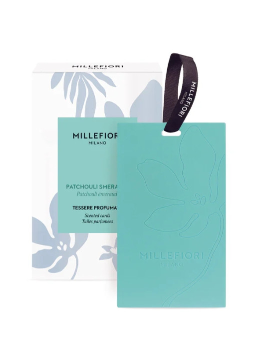 detail Millefiori Laundry Vonné karty 3ks - PATCHOULI SMERALDO