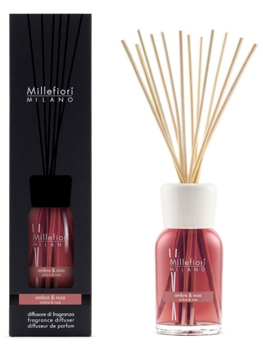 detail Millefiori Milano Difuzér 500ml AMBRA & ROSA