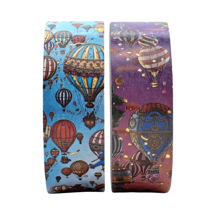 detail Paperblanks Washi pásky - Balloon Festival & Sunset Ride, 2x 10m