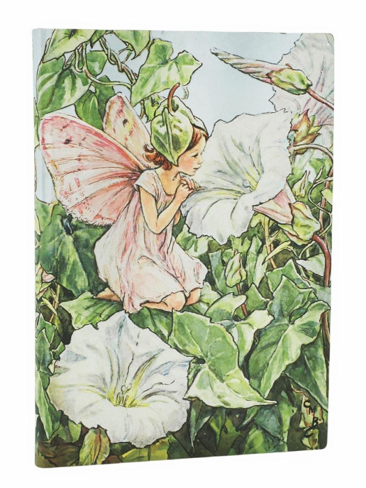 detail Paperblanks MIDI zápisník - Bindweed Fairy, 170stran, flexi, linkovaný