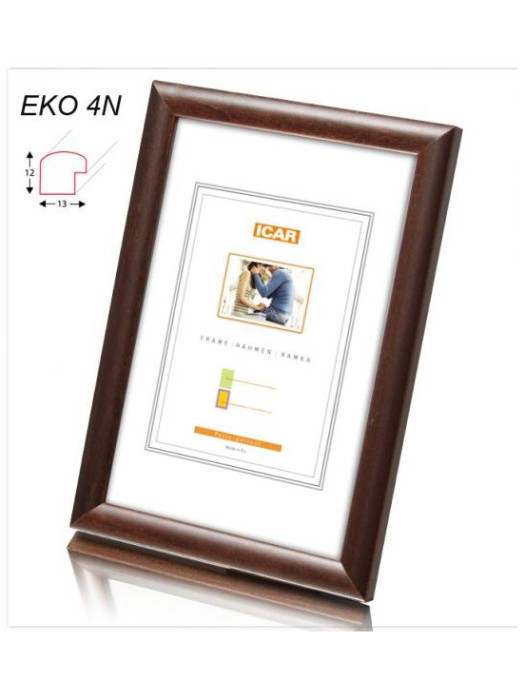 detail Rámeček dřevěný Icar EKO 4N 9x13 tmavě hnědý