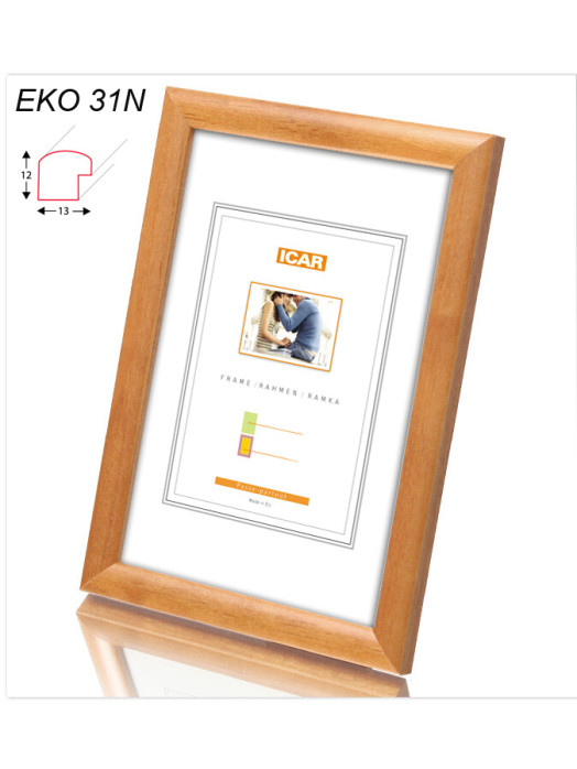 detail Rámeček dřevěný Icar EKO 31N 15x21cm světle hnědý