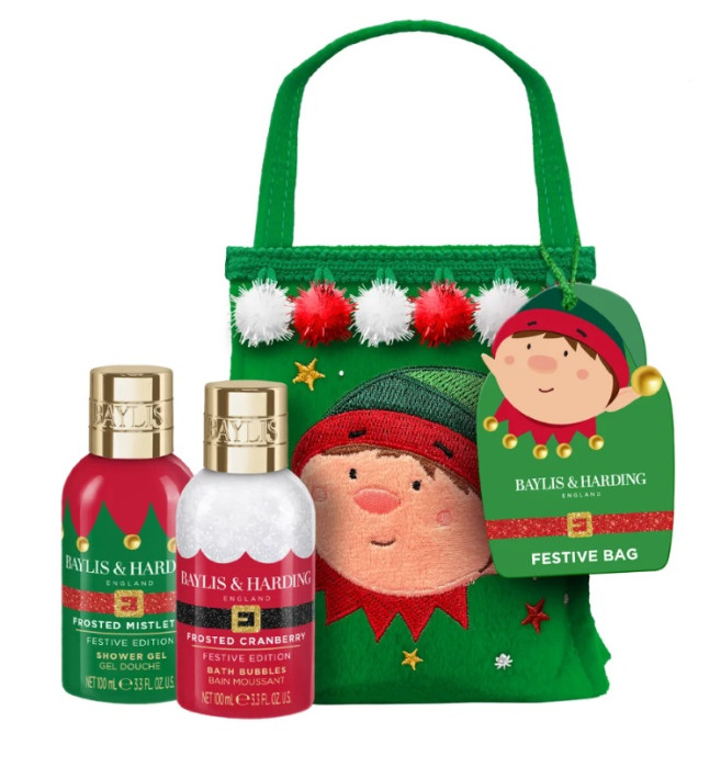 detail Baylis&Harding Festive Elf, sada do koupele v taštičce, 2dílná