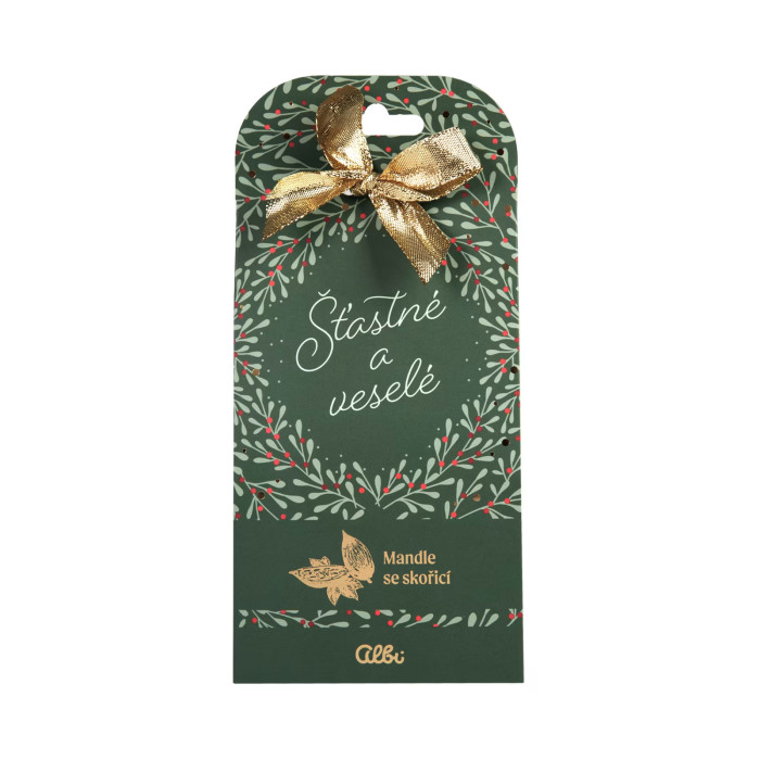 detail Albi Vánoční mandle ve skořici - Šťastné a veselé, 120 g
