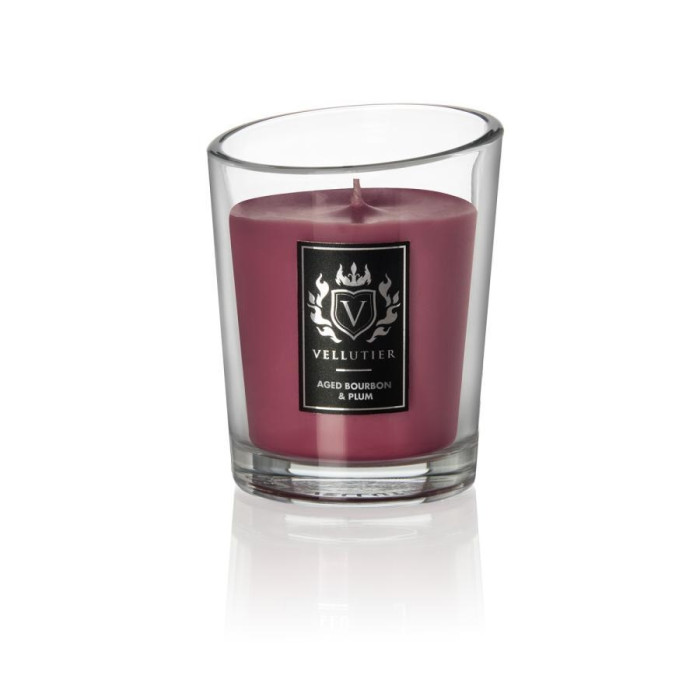 detail Vellutier AGED BOURBON & PLUM, střední svíčka 225 g