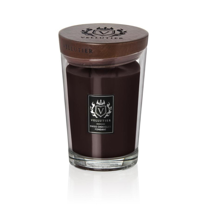 detail Vellutier SWISS CHOCOLATE FONDANT, velká svíčka 515 g