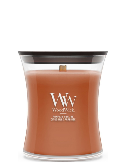 detail Vonná svíčka WoodWick Pumpkin Praline, střední 275 g