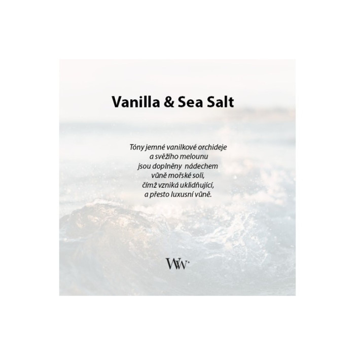 detail Vonná svíčka WoodWick Vanilla & Sea Salt, velká 609 g