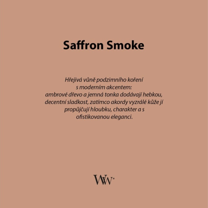 detail Vonná svíčka WoodWick Saffron Smoke, velká 609 g