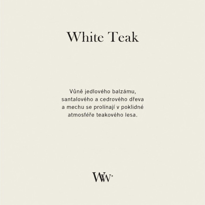 detail Vonná svíčka WoodWick White Teak, velká 609g