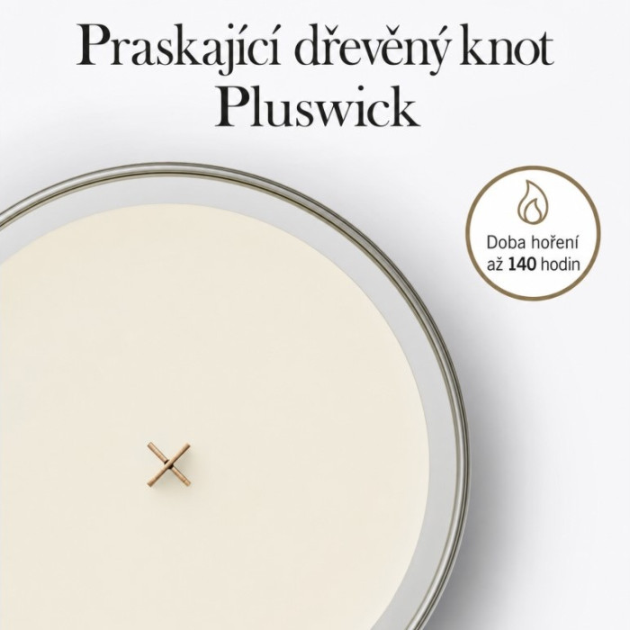 detail Vonná svíčka WoodWick White Teak, velká 609g
