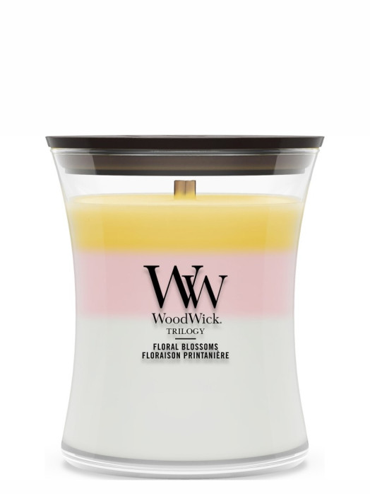 detail Vonná svíčka WoodWick Trilogy Floral Blossoms, střední 275 g
