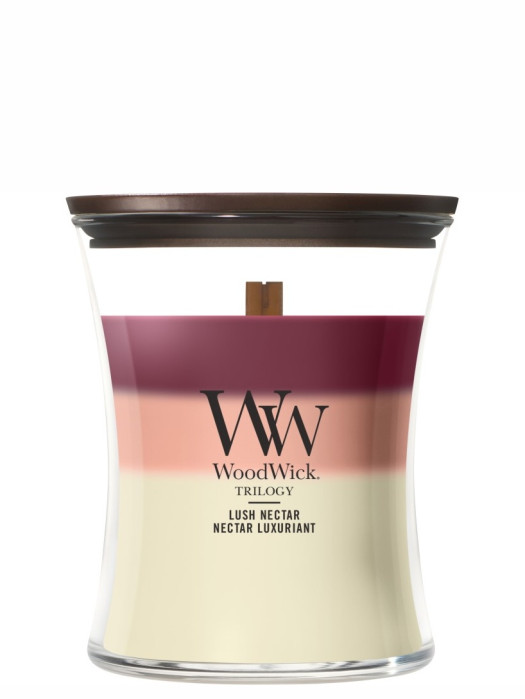 detail Vonná svíčka WoodWick Trilogy Lush Nectar, střední 275 g