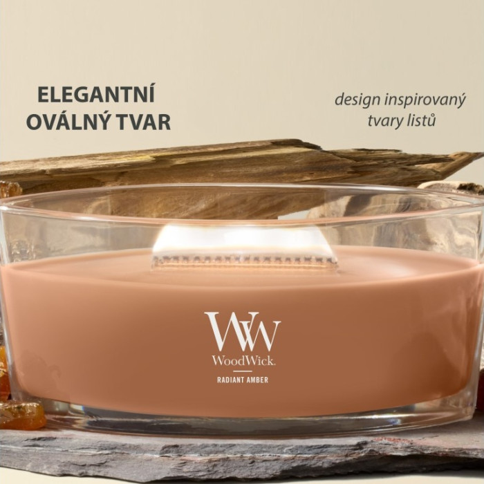 detail Vonná svíčka RADIANT AMBER, široký knot 453g