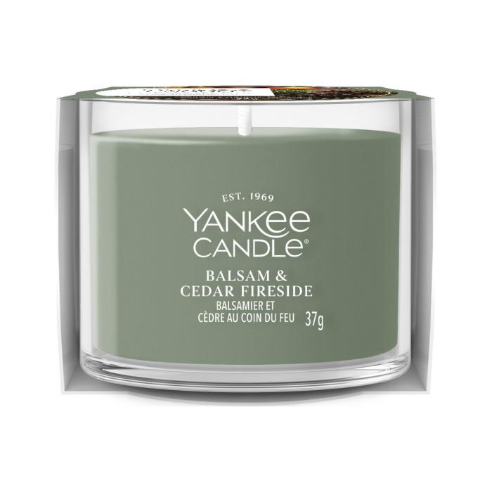 detail Yankee Candle Votivní svíčka ve skle 37g Balsam & Cedar