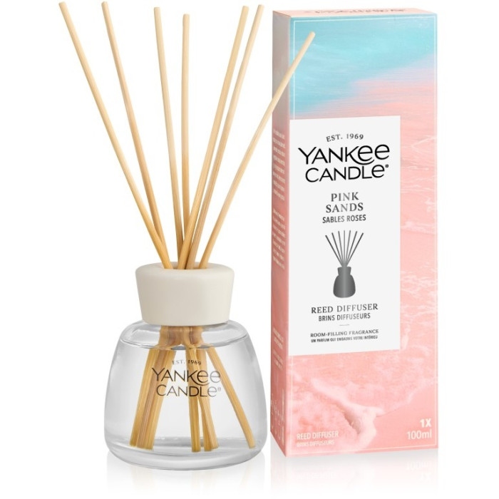 detail Yankee Candle Reed difuzér Pink Sands, 100 ml, signature