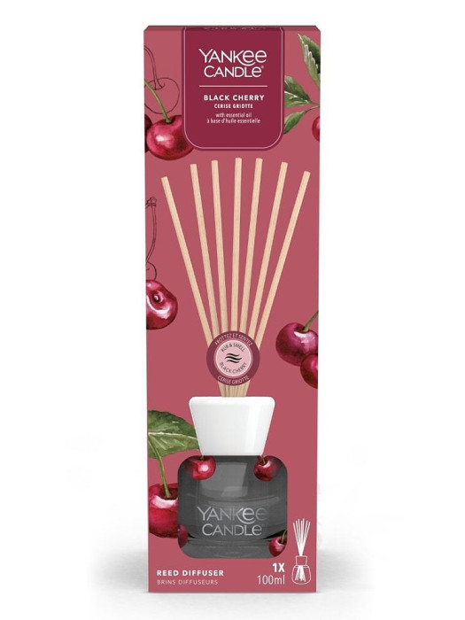 detail Yankee Candle Reed difuzér BLACK CHERRY, 100 ml, signature
