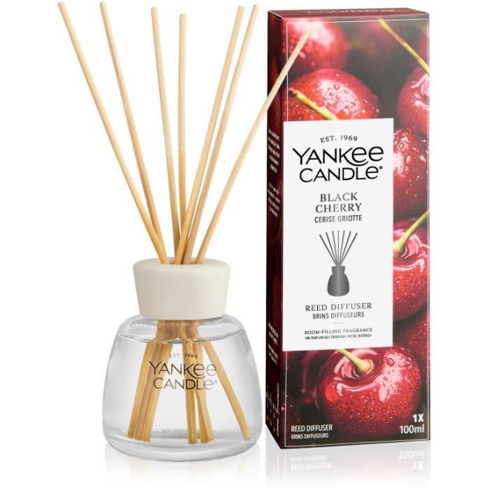detail Yankee Candle Reed difuzér Blakc Cherry, 100 ml, signature
