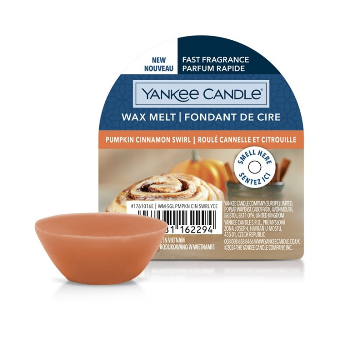 detail Yankee Candle PUMPKIN CINNAMON SWIRL, vonný vosk 22 g NEW