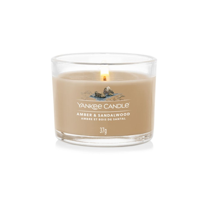 detail Yankee Candle Votiv ve skle AMBER & SANDALWOOD, 37 g